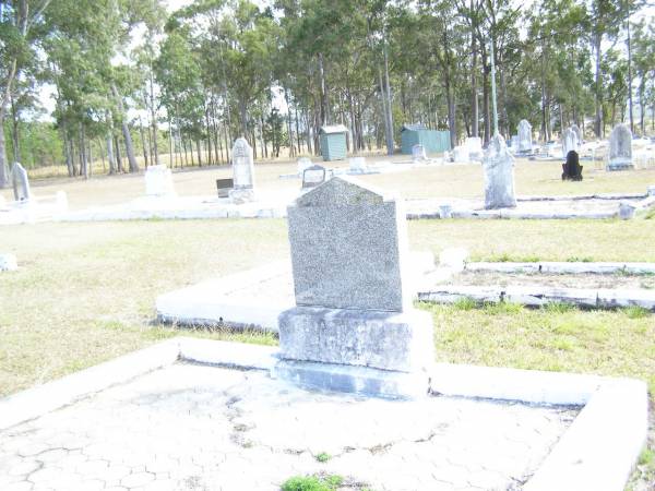 William WILSON,  | died 6 May 1906 aged 73 years;  | Elizabeth, wife,  | died 19 Aug 1917 aged 72 years;  | grandchildren Leslie & Dorothy HANBRECHT;  | Upper Caboolture Uniting (Methodist) cemetery, Caboolture Shire  | 