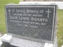 Colin Lewis SIGANTO, son brother, accidentally killed 20 Dec 1937 aged 28 years; Upper Coomera cemetery, City of Gold Coast 