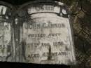 
Ellen GANNON,
mother,
died 16 Nov 1938 aged 81 years;
John GANNON,
father,
died 27 Aug 1894 aged 43 years;
Upper Coomera cemetery, City of Gold Coast

