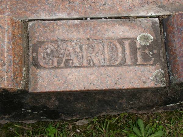 GARDIE;  | Upper Coomera cemetery, City of Gold Coast  | 