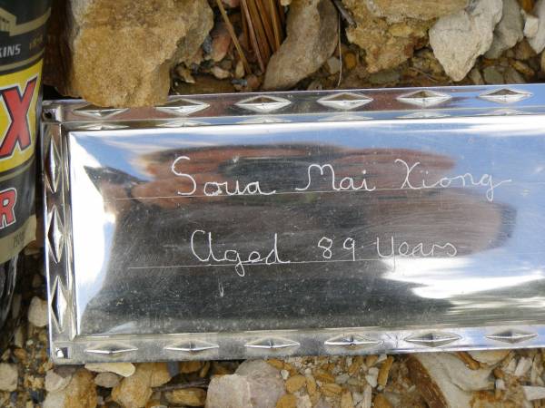 Soua Mia XIONG,  | aged 89 years;  | Upper Coomera cemetery, City of Gold Coast  | 