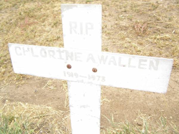 Chlorine Agnes WALLEN,  | wife mother,  | 1919 - 1973;  | Warra cemetery, Wambo Shire  | 
