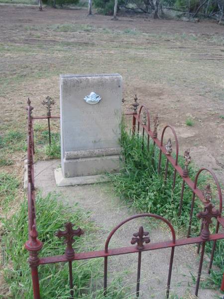 Evelyn,  | daugher of J. & A. MCMAHON,  | died 26 May 1911 aged 4 years 8 months;  | Warra cemetery, Wambo Shire  | 