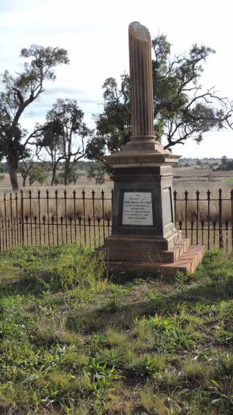 John Donald McLEAN  | d: Westbrook 16 Dec 1866 aged 46  | colonial treasurer of Queensland  |   | Westbrook cemetery, Toowoomba region  |   | 