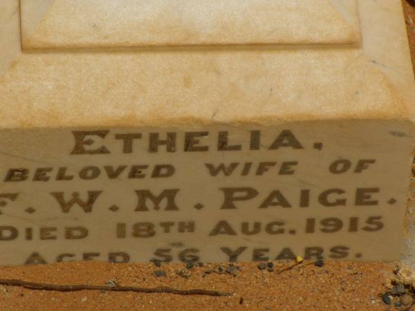 Ethelia PAIGE,  | William Creek,  | South Australia  | 