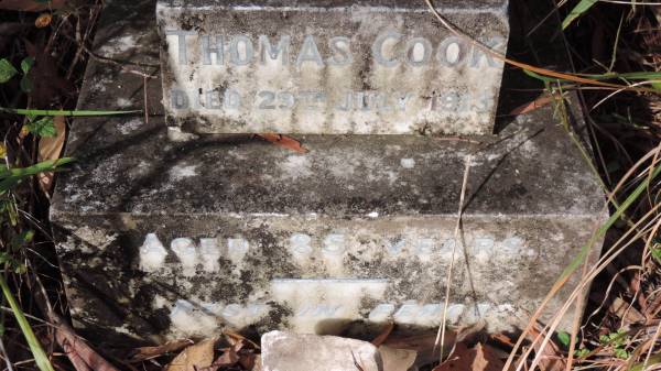 Thomas COOK  | d: 29 Jul 1913 aged 85  |   | Willsons Downfall cemetery,Tenterfield, NSW  |   | 