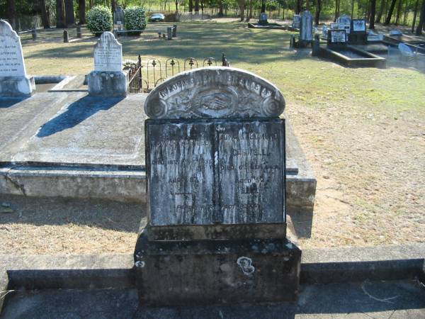 Tamar CASWELL  | 18 Jun 1935, aged 87  | Edward Edmund CASWELL  | 6 Sep 1929 aged 92  | Wonglepong cemetery, Beaudesert  | 