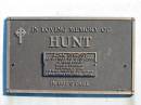 
HUNT, John Ernest,
03-01-1937 - 12-07-2003;
Woodford Cemetery, Caboolture
