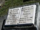 
George Edward PARKER, dad,
accidentally killed Woodford 10-4-1933
aged 58 years;
Emily PARKER, mumsie,
died Brisbane 9-1-1961 aged 72 years;
Woodford Cemetery, Caboolture
