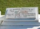 
David John HENNESSEY,
son brother grandson,
died 5 Aug 81 aged 15 years;
Woodford Cemetery, Caboolture
