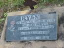 
RYAN, parents;
Thomas, 15-3-1894 - 17-1-1955;
Lucy 21-7-1894 - 7-6-1986;
Woodford Cemetery, Caboolture
