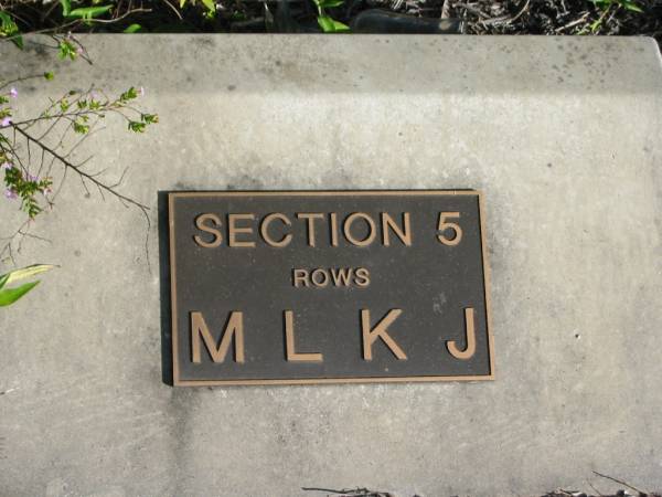 Section 5 Rows M L K J;  | Woodford Cemetery, Caboolture  | 