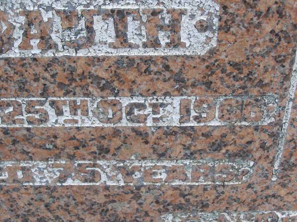 Emily Rose DAUTH  | 25 Oct 1966, aged 75  | Harry Otto Dauth  | 5 Feb 1960, aged 71  | Woodhill cemetery (Veresdale), Beaudesert shire  |   | 