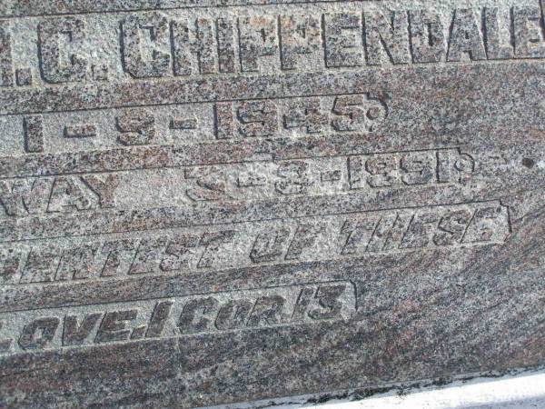 Barbara H C Chippendale  | b: 1 Sep 1945, d: 3 Aug 1991  | Woodhill cemetery (Veresdale), Beaudesert shire  |   | 