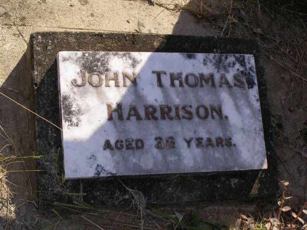 John Thomas Harrison  | aged 32  | Woodhill cemetery (Veresdale), Beaudesert shire  |   | 