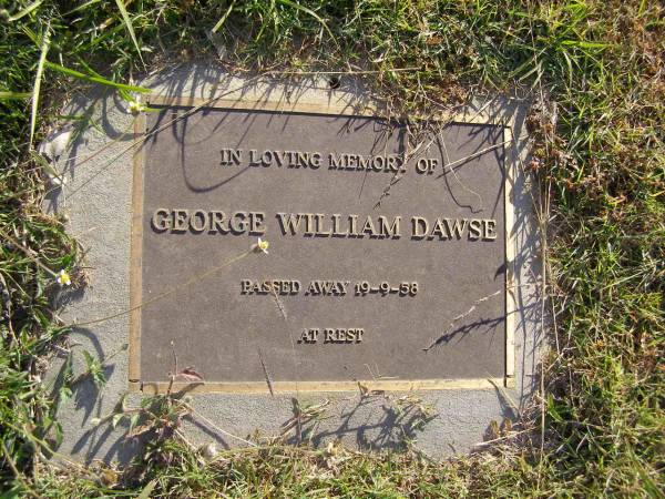 George William Dawse  | 19 Sep 1958  | Woodhill cemetery (Veresdale), Beaudesert shire  |   | 