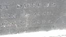 
Janet DUFFUS wife of R DUFFUS
b: 30 Sep 1862
d: 9 Jan 1883

Robert DUFFUS
b: 20 Jan 1882
d: 23 Jan 1884

Yandilla All Saints Anglican Church with Cemetery

