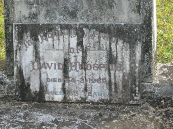 David HUDSPITH  | d: 24 Mar 1969 aged 83  |   | Yandina Cemetery  |   | 