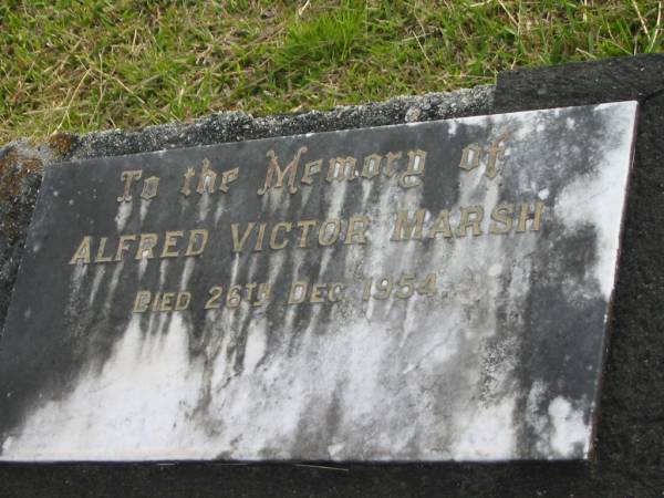 Alfred Victor MARSH  | d: 26 Dec 1954  |   | Yandina Cemetery  |   | 