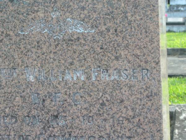 William FRASER  | d: 5 Oct 1916 aged 27 east of Gommecourt  |   | John FRASER  | d: France 12 Aug 1918 aged 27  | buried in Point 80 French  military cemetery  |   | Yandina Cemetery  |   | 