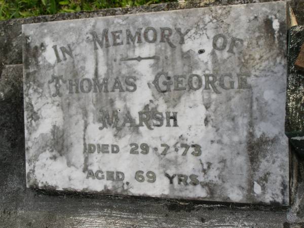 Thomas George MARSH  | d: 29 Jul 1973 aged 69  |   | Yandina Cemetery  |   | 