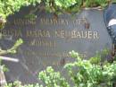 Christa Maria NEUBAUER (MOISKE) b: 18 Dec 1938 d: 30 Apr 1986  Yandina Cemetery 