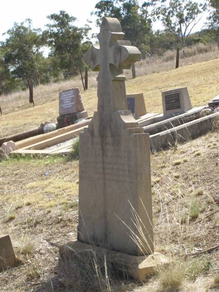 Henry HILLERY,  | husband,  | born Sydney 17 Sept 1845  | died Emu Vale 4 Nov 1893;  | Yangan Anglican Cemetery, Warwick Shire  | 