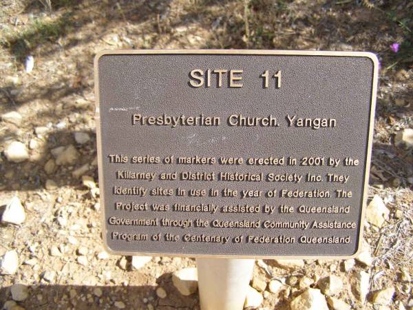 Yangan Presbyterian Cemetery, Warwick Shire  | 