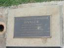 Hazel Phyllis (Eileen) HANGER,
wife of Robet,
mother of Kathleen, Pauline & Mark,
born 9-1-1927,
died 1-9-2000;
Yarraman cemetery, Toowoomba Regional Council