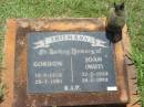 Gordon THIEMANN, 18-9-1918 - 28-7-1981; Joan (Mut) THIEMANN, 22-5-1924 - 28-6-1992; Yarraman cemetery, Toowoomba Regional Council 
