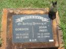 Gordon THIEMANN,
18-9-1918 - 28-7-1981;
Joan (Mut) THIEMANN,
22-5-1924 - 28-6-1992;
Yarraman cemetery, Toowoomba Regional Council