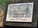 Elsie Thelma HEENAN, died 23 July 1973 aged 73 years; Yarraman cemetery, Toowoomba Regional Council 