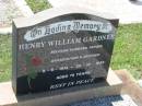 Henry William (Bill) GARDNER,
husband father grandfather brother,
8-8-1914 - 20-10-1992 aged 78 years;
Yarraman cemetery, Toowoomba Regional Council