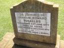 Graham Edward PUKALLUS,
died 23 June 1977 aged 30 years,
missed by wife Marj, Colleen, Bruce & Bonita;
Yarraman cemetery, Toowoomba Regional Council