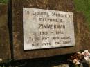 Delphine E. ZIMMERMAN, 1915 - 1963; Yarraman cemetery, Toowoomba Regional Council 