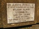 William Albert STERNBERG, husband father, died 22 Aug 1968 aged 59 years; Yarraman cemetery, Toowoomba Regional Council 