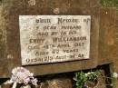Henry WILLIAMSON,
husband father,
died 18 April 1967 aged 62 years;
Yarraman cemetery, Toowoomba Regional Council