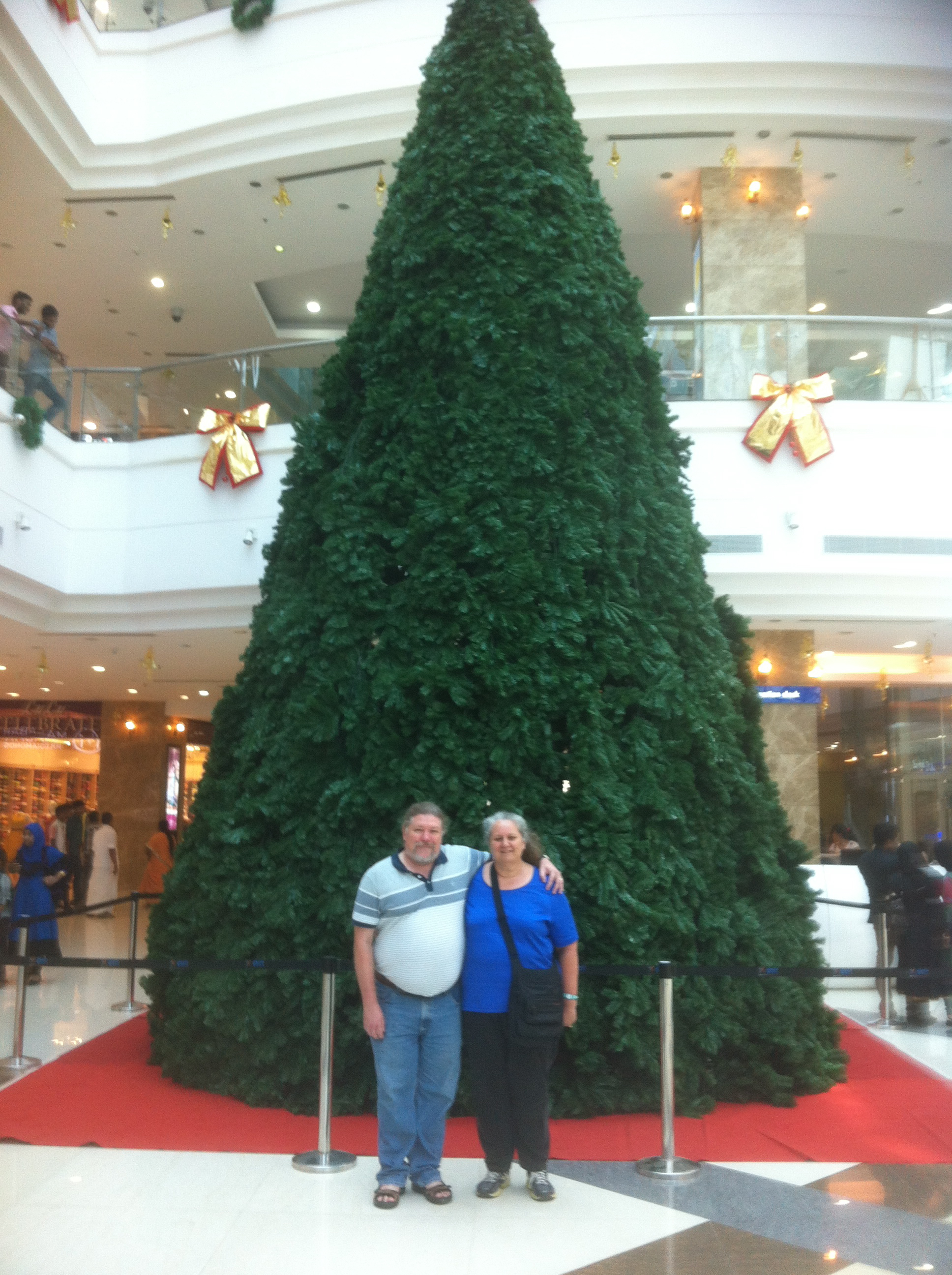 (soon to be decorated) Christmas tree in LuLu shopping centre