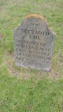 William MAGENIS d: 24 Jul 1841, aged 27  Norfolk Island Cemetery 