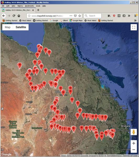 Map of road trip