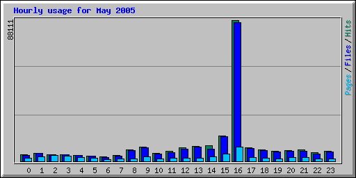 Hourly usage for May 2005