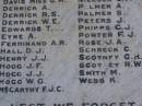 A.   DERRICK R.S. DERRICK W.E. DERRICK T.J. EDWARDS A.   EYRE A.R. FERDINAND D.J. HALL J.J. HENRY J.F. HOGG J.J. HOGG W.G. HOGG F.J.C. McCARTHY A.   PALMER S.   PALMER J.   PETERS C.J. PHIPPS F.J. PORTER J.A. ROSE C.   SCHRECK C.H. SCOTNEY R.W. SCOTNEY M.   SMITH K.   WEBB Greenmount War Memorial 