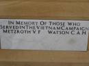V.F. METZROTH C.A.H. WATSON Greenmount War Memorial 