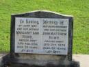 Margaret Ann ROWE
25 Feb 1956
aged 70
John Matthew ROWE
12 Oct 1970
aged 82
Albany Creek Cemetery, Pine Rivers
