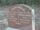 Eliza Ann EATON
11 Dec 1942
aged 59
Charles Fredrick EATON
4 Sep 1954
aged 84
Albany Creek Cemetery, Pine Rivers