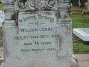William LEMKE
30 Oct 1929
aged 76
Albany Creek Cemetery, Pine Rivers