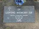 Cecelia Winifred DRAPER
18 Jul 1990
aged 85
Albany Creek Cemetery, Pine Rivers