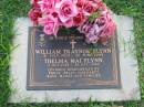 William Traynor FLYNN
B: 31 Jul 1909
D: 20 Jun 1999
Thelma Mai FLYNN
B: 2 Oct 1915
D: 30 Oct 1999
(remembered Errol, Brian, Margaret, Kaye, Maree)
Albany Creek Cemetery, Pine Rivers