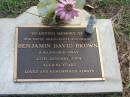 Benjamin David BROWN
12 Jan 2004
aged 81
Albany Creek Cemetery, Pine Rivers