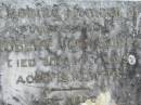 Robert John BAHR, son,
died 30 May 1955 aged 19 months;
Alberton Cemetery, Gold Coast City